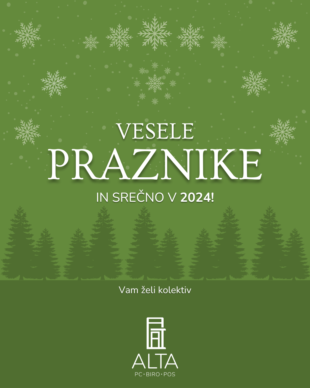 Zahvala in voščilo za leto 2024